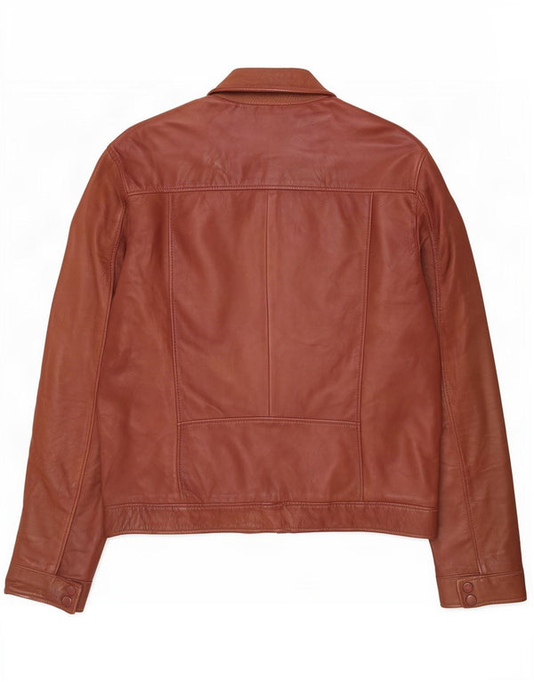 Vintage Mens Leather Jacket UK 40 Large Brown