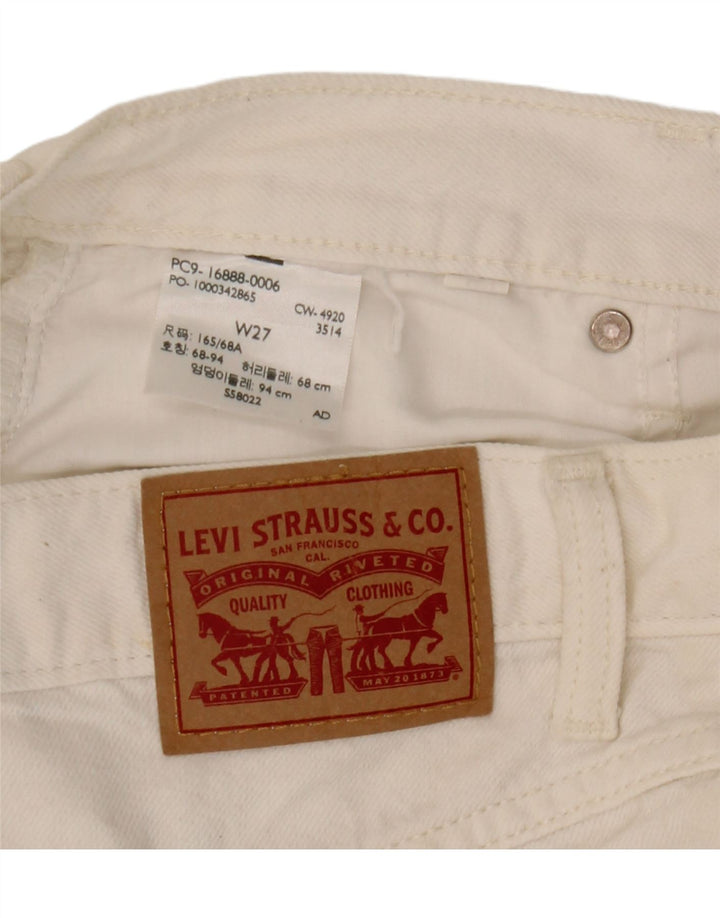 Levi's Damen Jeansshorts W27 Small Weiß