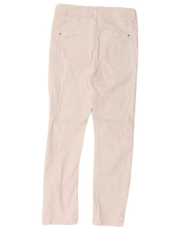 Marks & Spencer Damen Slim Jeans UK 12 Medium W30 L27 Weiße Baumwolle