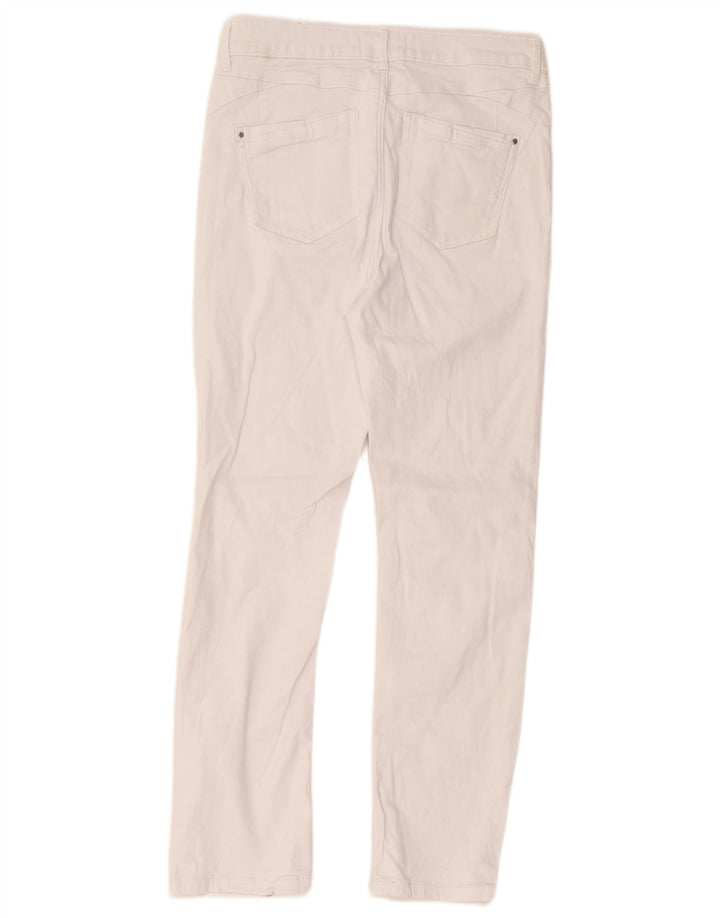 Marks & Spencer Damen Slim Jeans UK 12 Medium W30 L27 Weiße Baumwolle