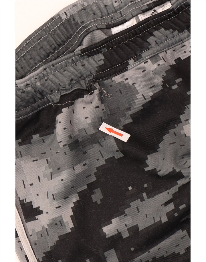 ADIDAS Herren-Trainingshose, XL, grau, Camouflage-Polyester