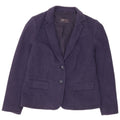 Marks & Spencer Damen-Blazerjacke mit 2 Knöpfen, Größe UK 12, mittleres Marineblau