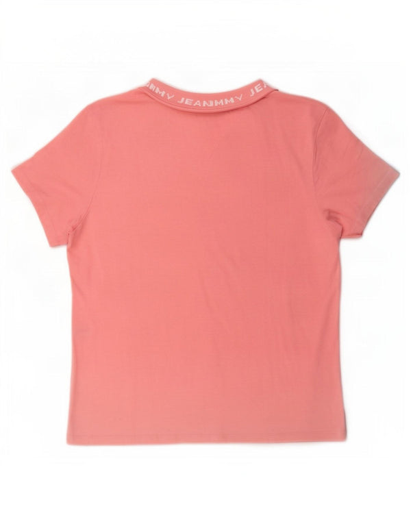 Tommy Hilfiger Damen-T-Shirt mit Grafik, UK 14, mittelrosa, Baumwolle