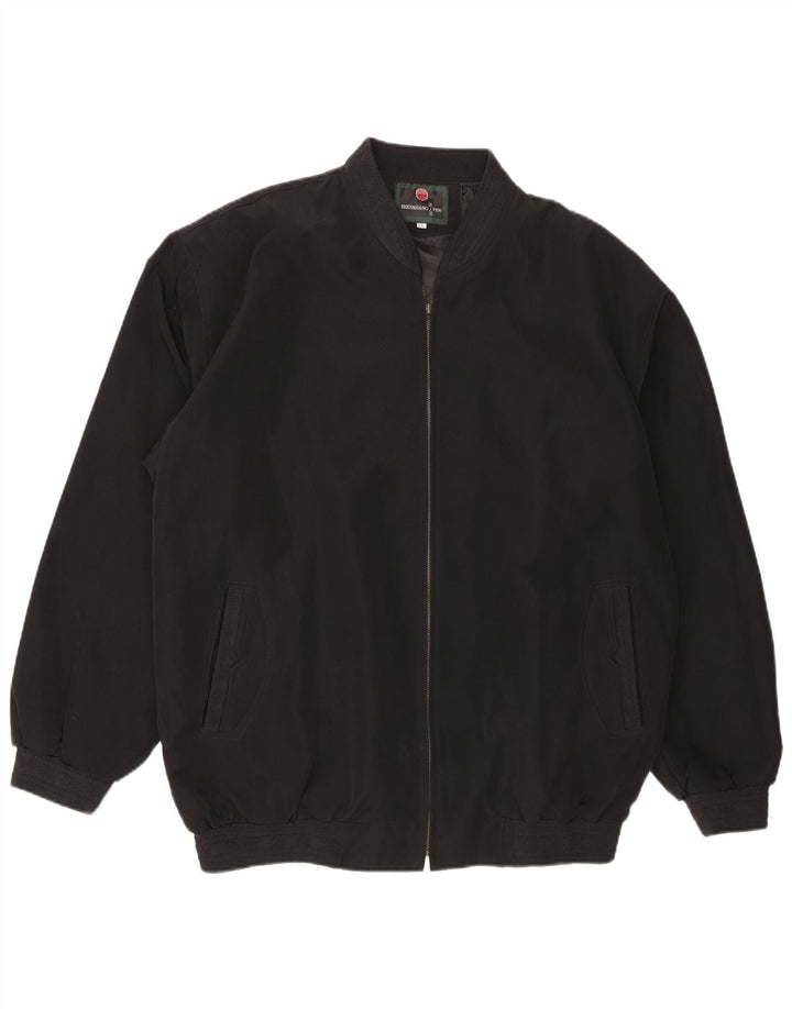 Vintage Herren Bomberjacke UK 44 2XL Schwarz Polyester