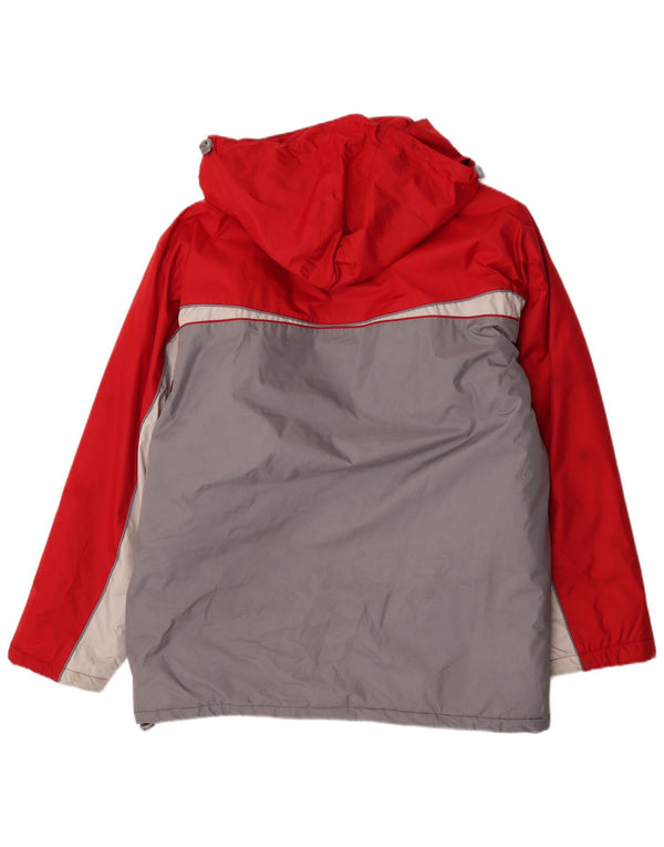 Maui and Sons Herren-Skijacke mit Kapuze, UK 42, XL, graues Colourblock-Polyester