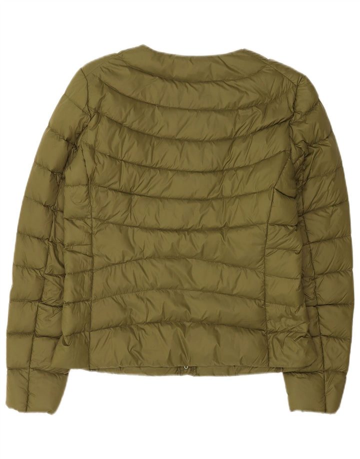 Benetton Damen Wattierte Jacke UK 12 Medium Khaki Polyamid