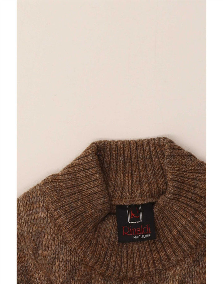 Rinaldi Herren-Pullover mit geometrischem Muster, mittelbraun, geometrisch, klassisch