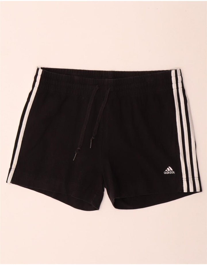 ADIDAS Damen Sportshorts UK 16/18 Large Schwarz