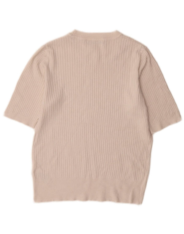 Marks & Spencer Womens Boat Neck Jumper Sweater UK 10 Small White