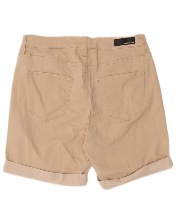 Dkny Damen Freizeitshorts US 10 Large W32 Beige Baumwolle