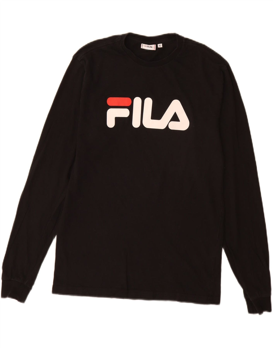 Fila Herren Graphic Top Langarm XS Schwarz Baumwolle