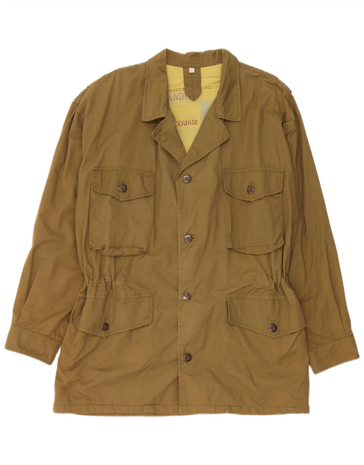 Vintage Herren Utility Jacke UK 40 Große Khaki Baumwolle
