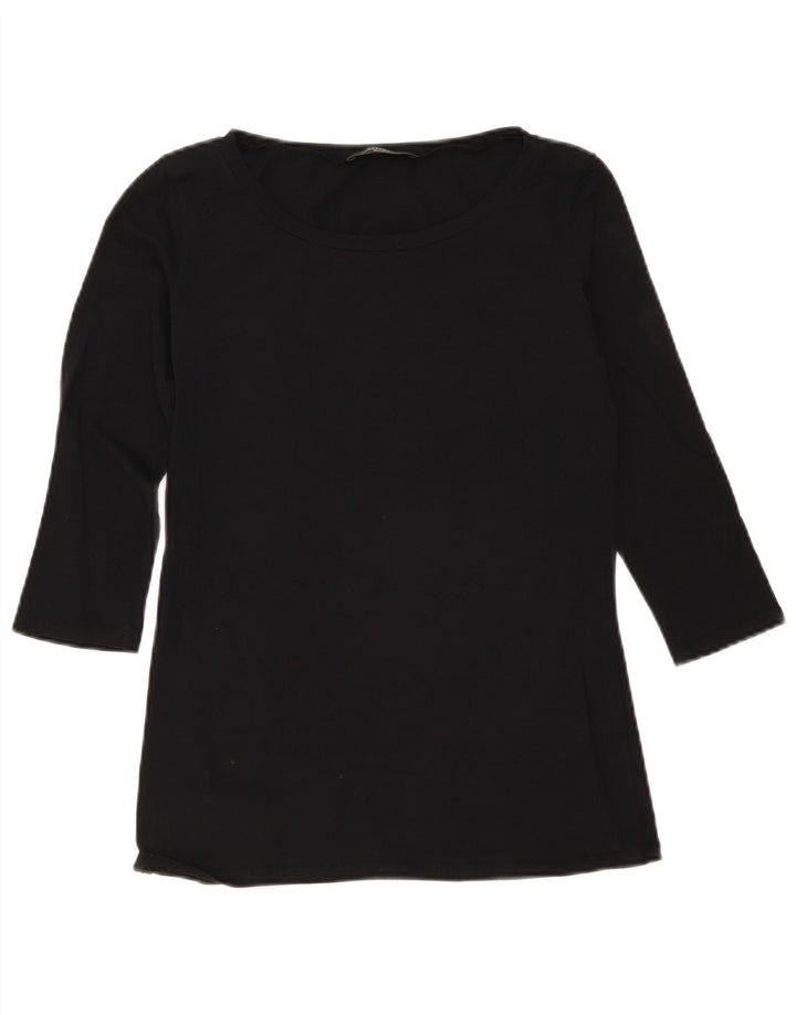 Max Mara Damen Weekend Top 3/4 Ärmel UK 12 Medium Schwarz