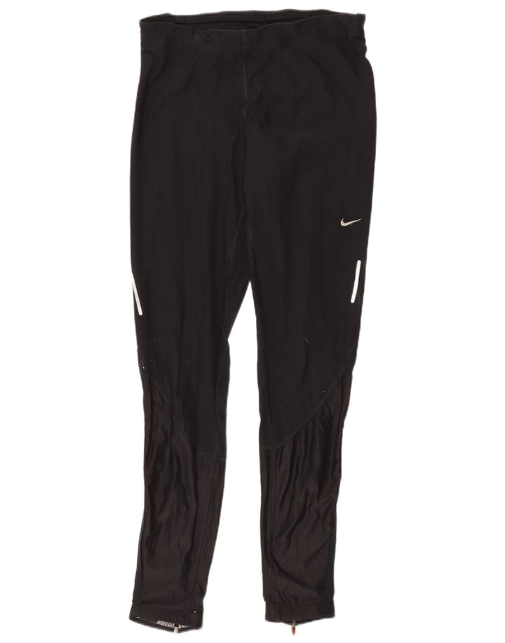Nike Damen Dri Fit Leggings UK 12 Medium Schwarz Polyester
