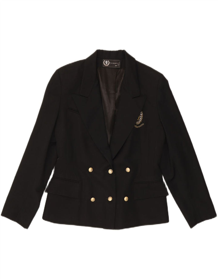 ROCCOBAROCCO Zweireihiger Blazer für Damen, Gr. 14, Mittelschwarz
