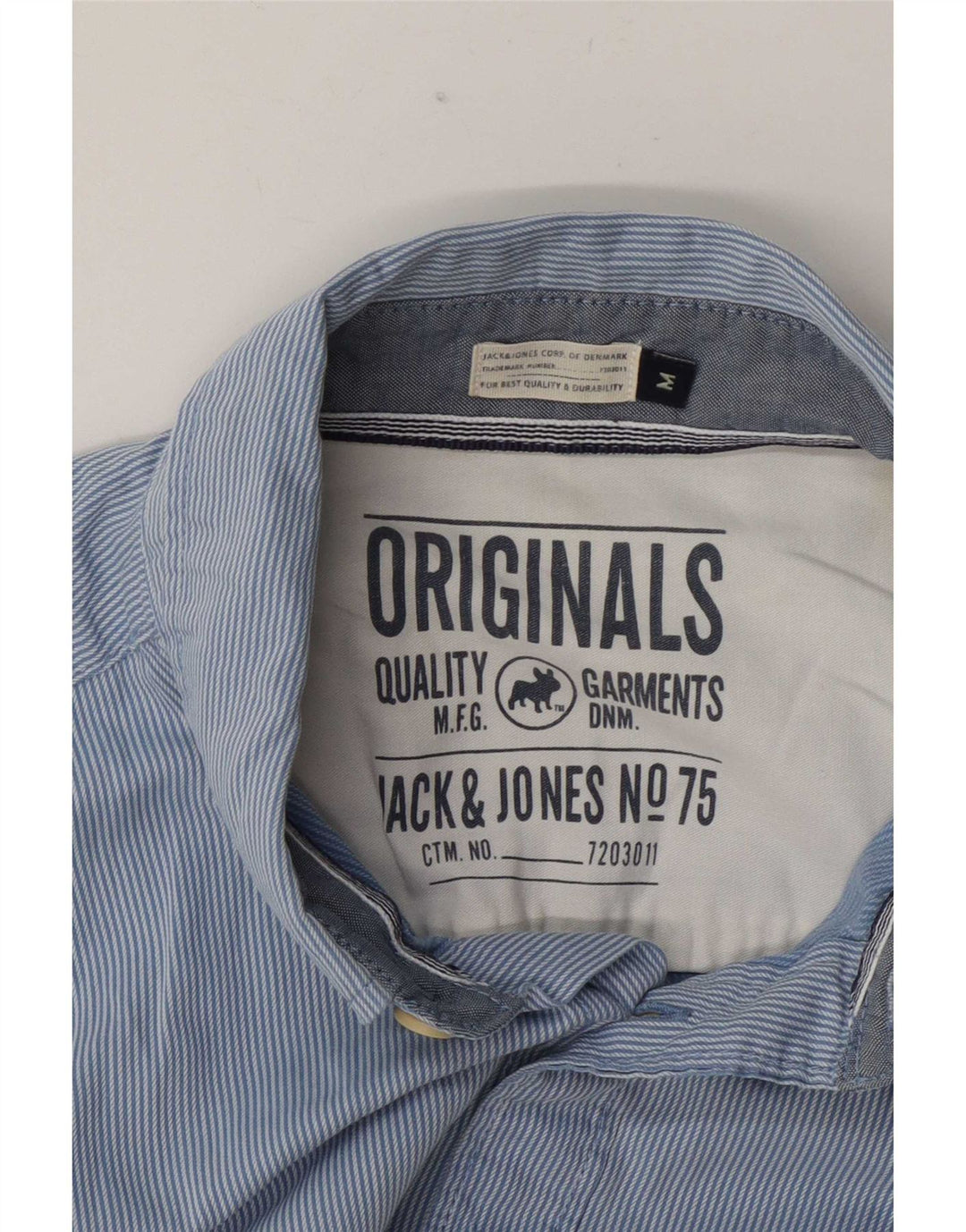 Jack & Jones Herrenhemd Mittelblauer Nadelstreifen