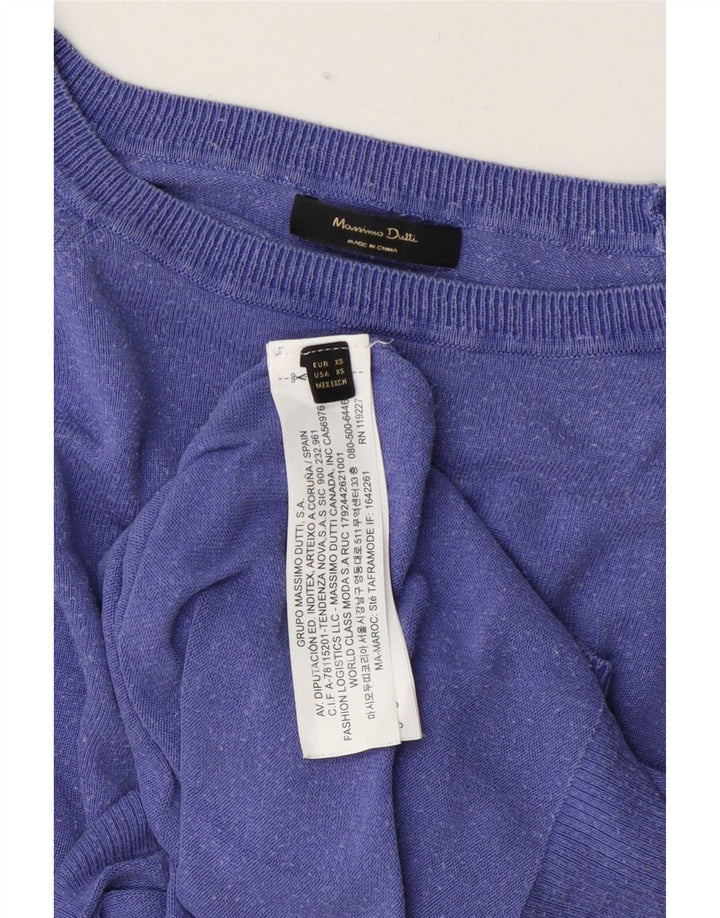 Massimo Dutti Damen-Blusenoberteil in Übergröße, UK 6, XS, Marineblau, Lyocell