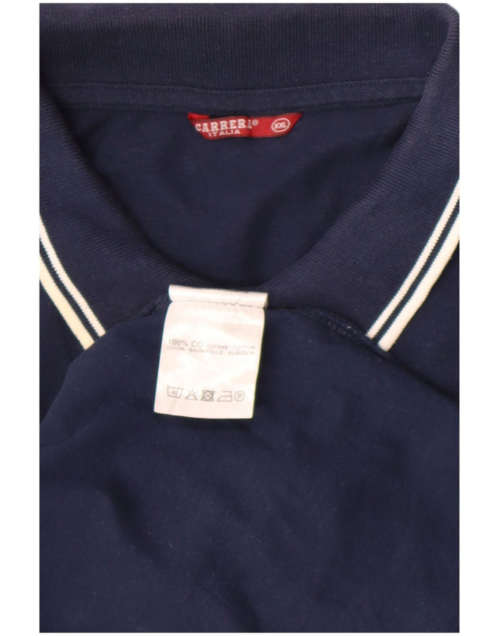 Carrera Herren Poloshirt 2XL Marineblau Baumwolle