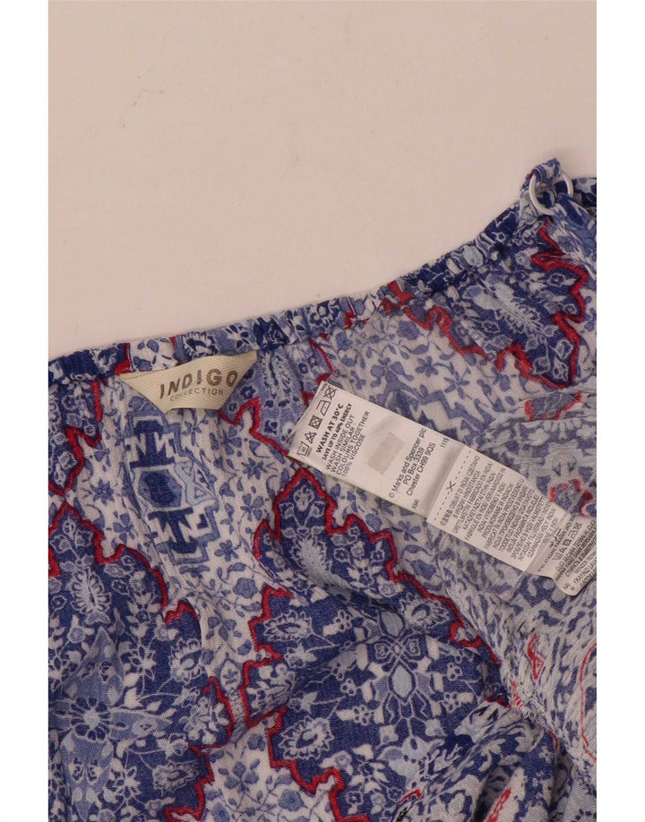 Marks & Spencer Damen Indigo Off Shoulder Top UK 14 Large Blue Floral