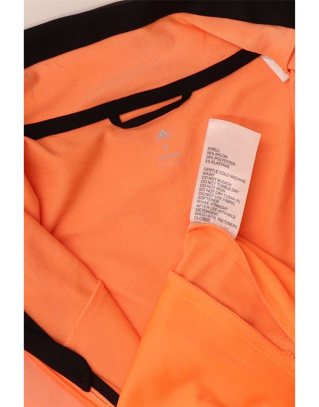 ADIDAS Womens Climalite Tracksuit Top Jacket UK 10 Small Orange Nylon