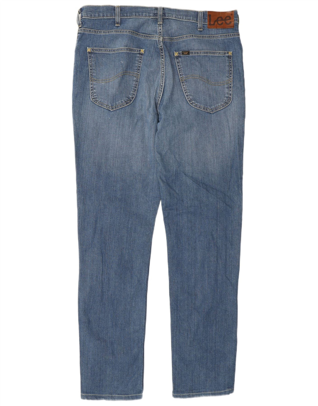 Lee Herren Brooklyn Straight Jeans W36 L32 Blaue Baumwolle