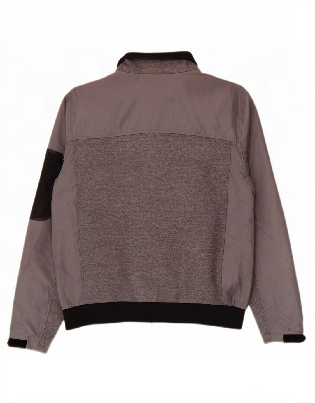Zara Herren Bomberjacke UK 44 2XL Graues Colourblock-Polyester