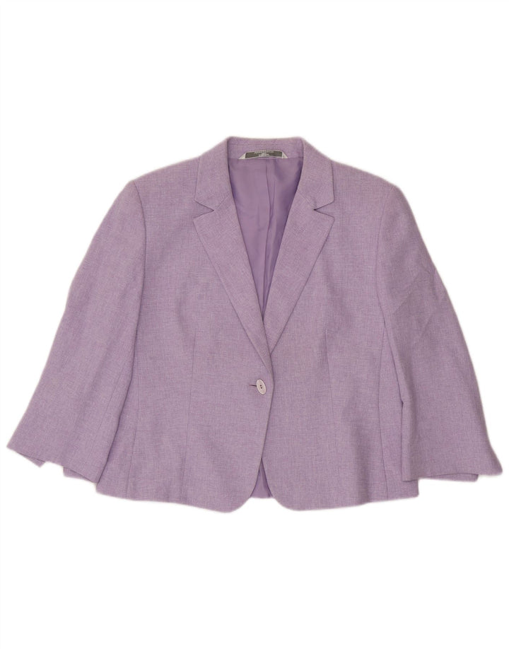 Marks & Spencer Damen-Blazer mit Standard-Passform, UK 16, Größe L, Lila