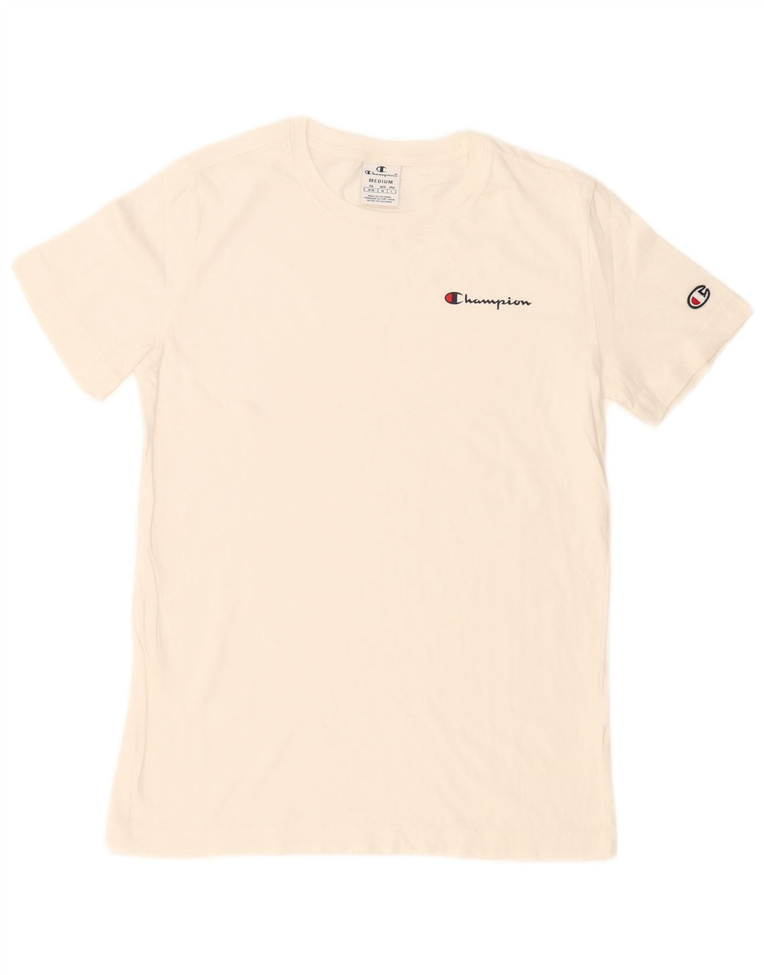 Champion Damen T-Shirt Top UK 12 Medium Weiß