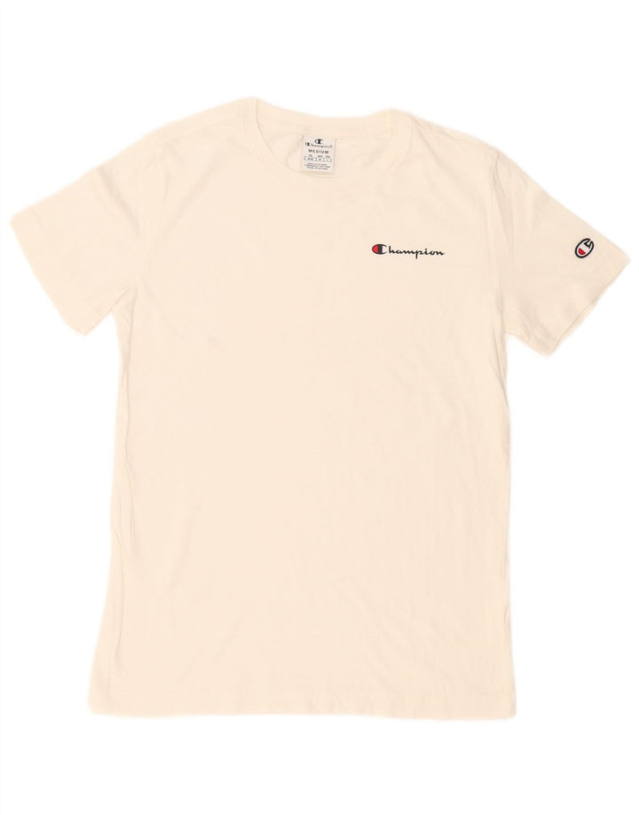 Champion Damen T-Shirt Top UK 12 Medium Weiß