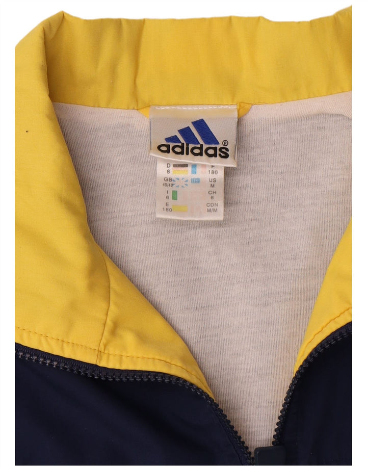 Adidas Herren-Trainingsanzug-Top-Jacke, UK 40/42, mittleres Marineblau, Farbblock