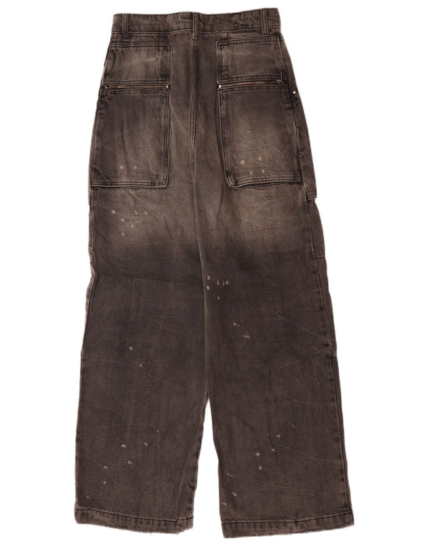 Zara Damen-Jeans mit hoher Taille und weitem Bein, EU 34, 2XS, W24, L31, Grau