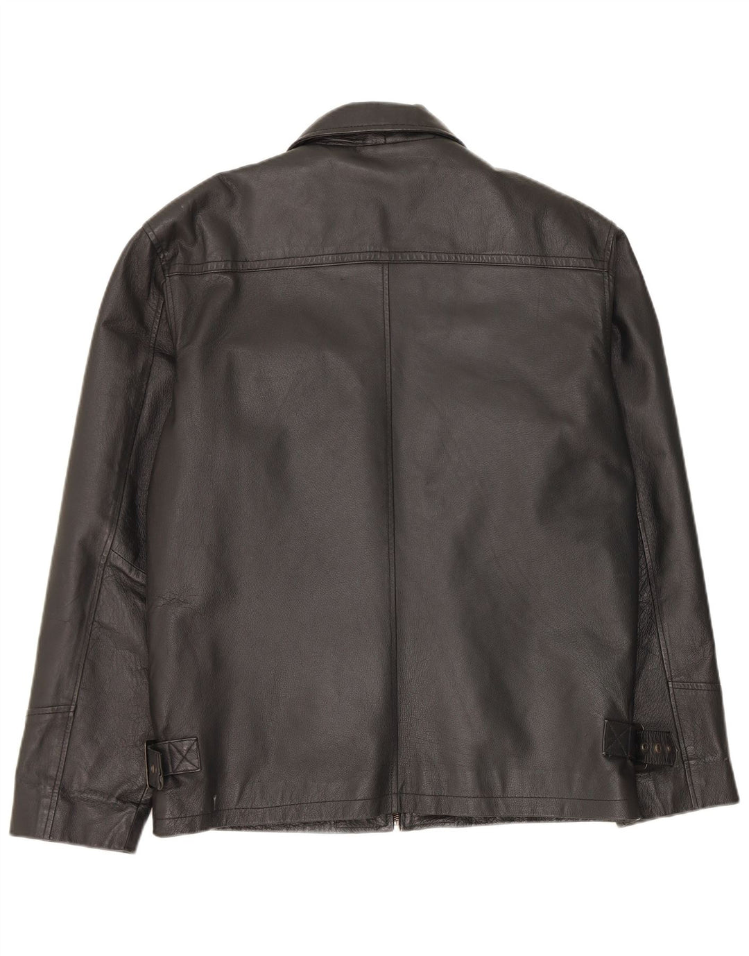 Vintage Herren Lederjacke IT 48 Mittelschwarzes Leder