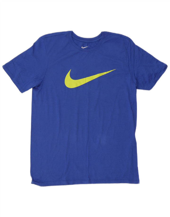 Nike Herren Athletic Fit Grafik-T-Shirt-Oberteil Mittelblau