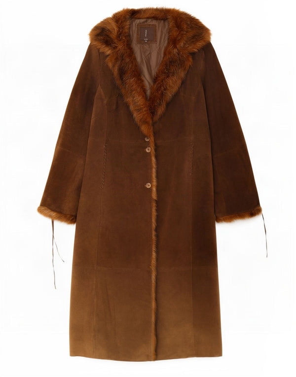 Conbipel Damen Wildledermantel IT 48 XL Braunes Leder