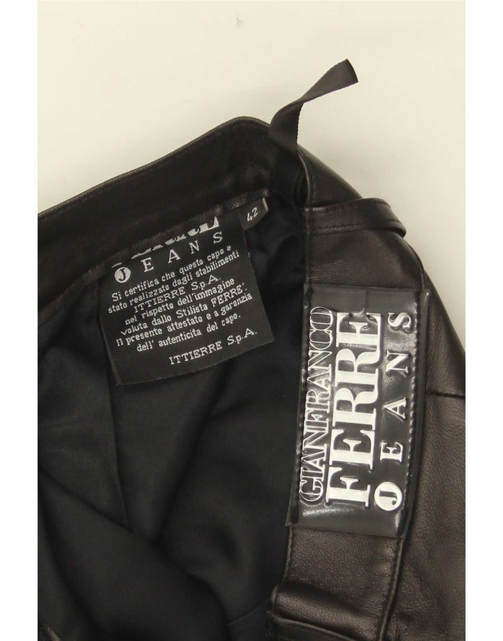 Gianfranco Ferre Damen gerade Hose IT 42 Medium W28 L31 Schwarz