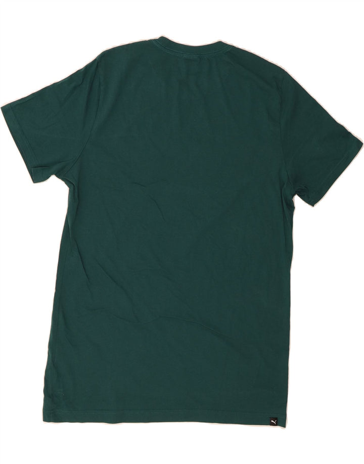 PUMA Mens Graphic T-Shirt Top Large Green Cotton Vintage Puma and Second-Hand Puma from Messina Hembry 