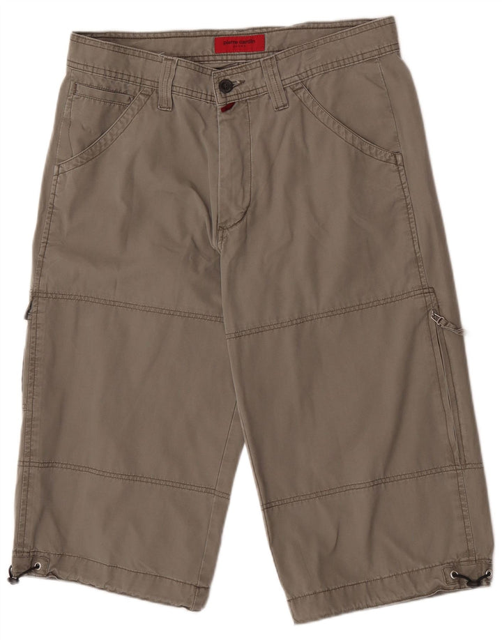 Pierre Cardin Herren Cargo-Bermudashorts W33 mittelgraue Baumwolle