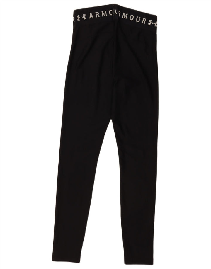 Under Armour Damen Heat Gear Leggings UK 14 Medium Schwarz