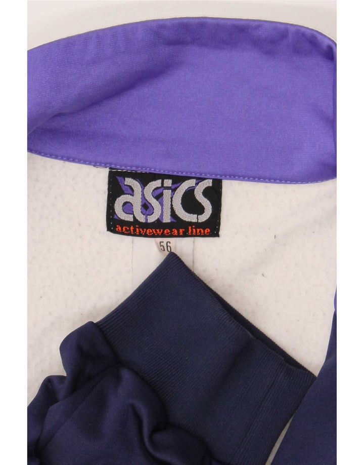 Asics Herren-Trainingsanzugoberteil mit Grafik, IT 56 XL, Marineblau, Farbblock
