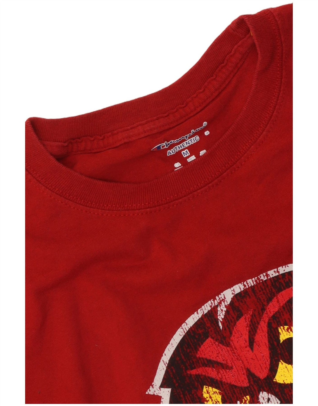 Champion Herren Grafik-T-Shirt-Oberteil Mittelrot
