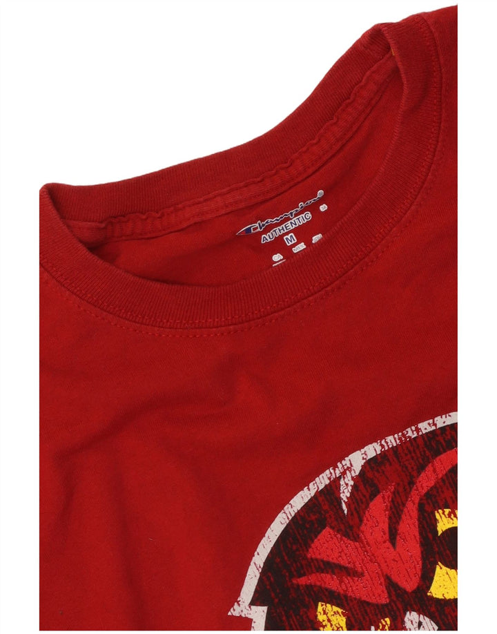 Champion Herren Grafik-T-Shirt-Oberteil Mittelrot