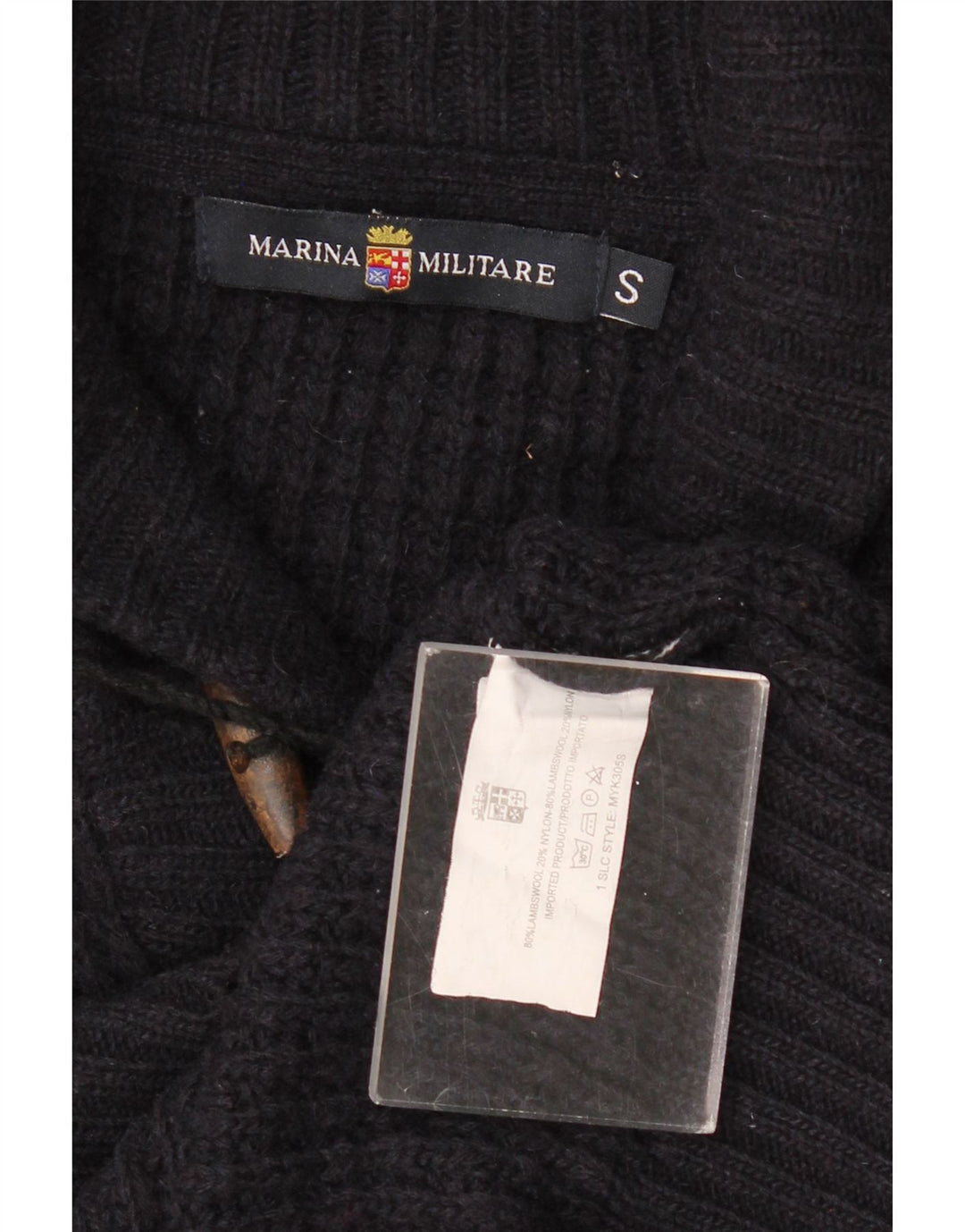 MARINA MILITARE Damen-Pullover mit Schalkragen, Gr. 10, Größe S, Marineblau