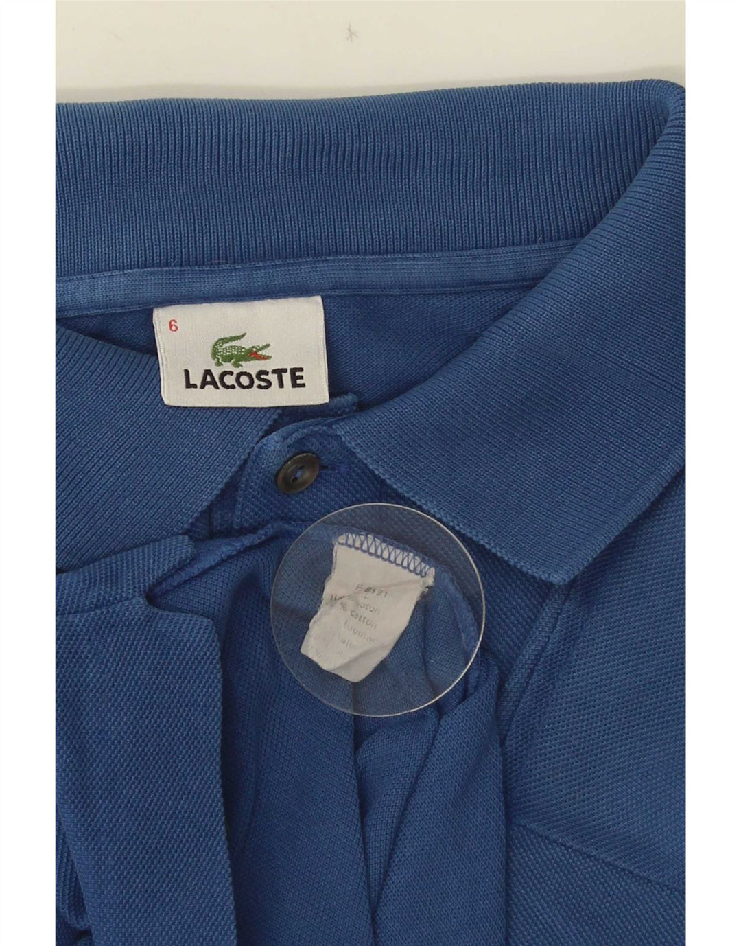 Lacoste Herren-Poloshirt, Größe 6 XL, blaue Baumwolle