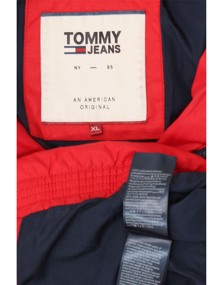 Tommy Hilfiger Herren Wattierte Jacke UK 42 XL Rot Polyester