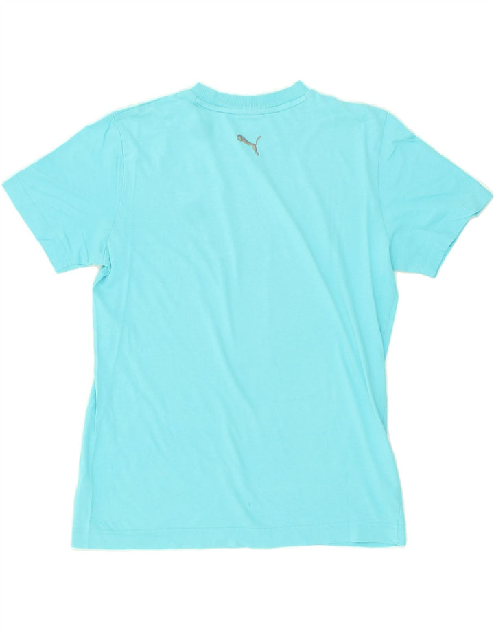 PUMA Mens Graphic T-Shirt Top Small Blue Vintage Puma and Second-Hand Puma from Messina Hembry 