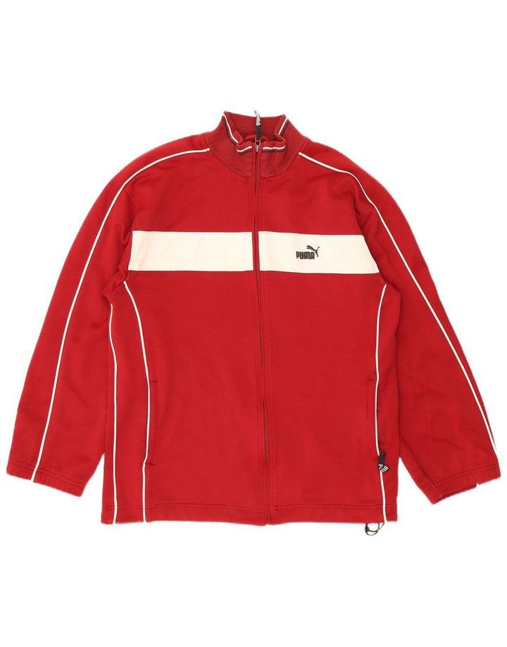 Puma Herren-Trainingsanzug-Top-Jacke, klein, rot, Farbblock, Polyester, Sport