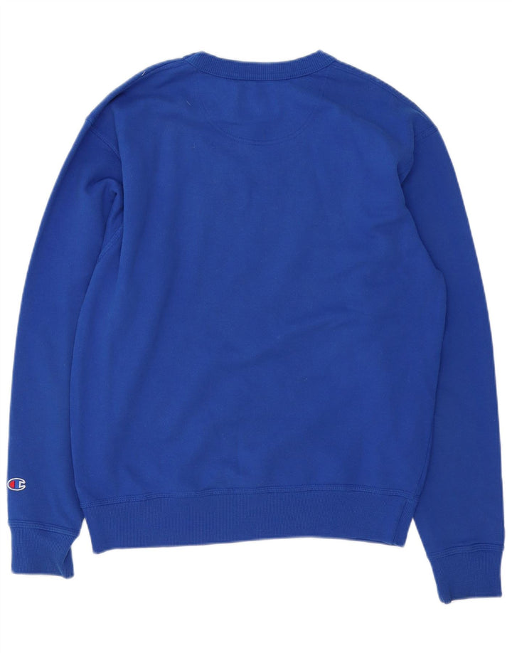 Champion Herren-Sweatshirt mit Grafik, mittelblaue Baumwolle
