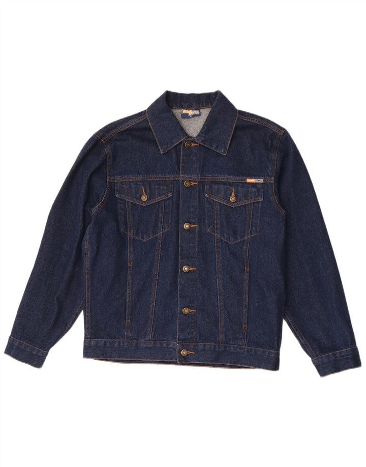 Jeansjacke für Herren im Denim-Stil, UK 38, mittelmarineblaue Baumwolle