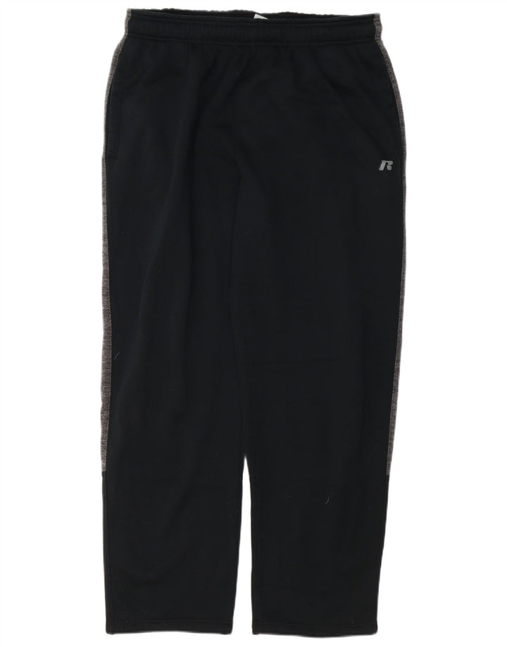 RUSSELL ATHLETIC Herren-Trainingshose, groß, schwarzes Farbblock-Polyester
