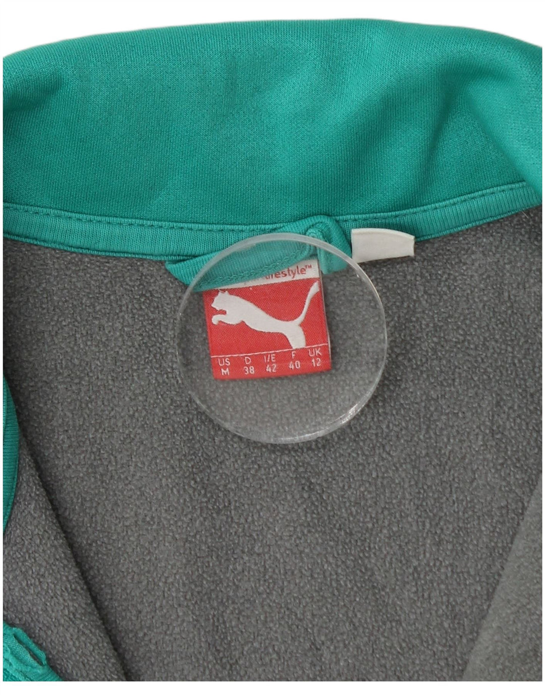 PUMA Damen Trainingsanzug Top Jacke UK 12 Mittelgraues Polyester